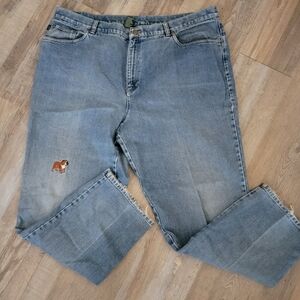 Vintage Lauren Jeans Co High-Rise Straight-leg Jeans Women's Size 22W